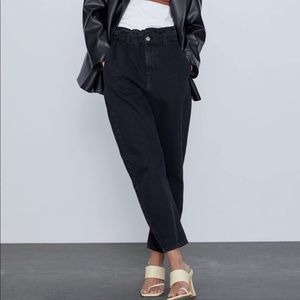 Zara Baggy Paper Bag Jeans